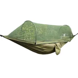 Открытый Москитная сетка парашют гамак кемпинг подвесной спальный кровать качели портативный армейский зеленый гамак палатка