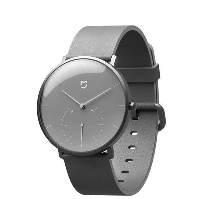 Xiaomi Mijia Smart Quartz Watch Fashion SmartWatch Call Reminder Alarm Vibaration Intelligent Pedometer Waterproof men Mi Watch - Цвет: gray b