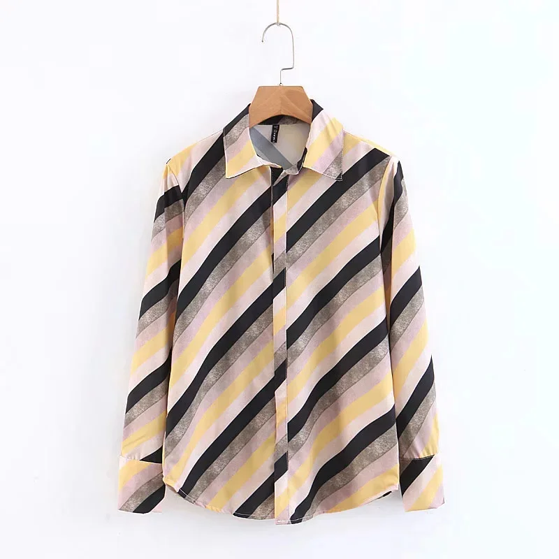 JXYSY 2019 blusa feminina кимоно blusas mujer de mod рубашка в полоску с принтом женские топы и блузки