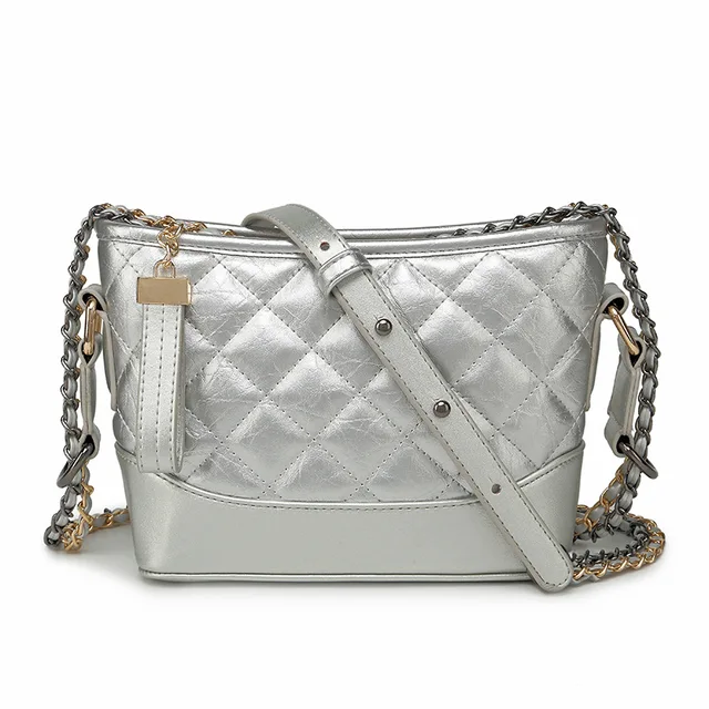 2018 fashion women shoulder bag small silver handbags designer PU