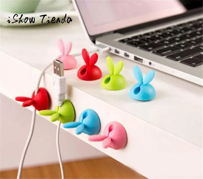 

Cable Clip Desk Tidy Wire Drop Lead USB Charger Cord Holder Secure Table Home Office Storage Holder 2.5cmx3cm