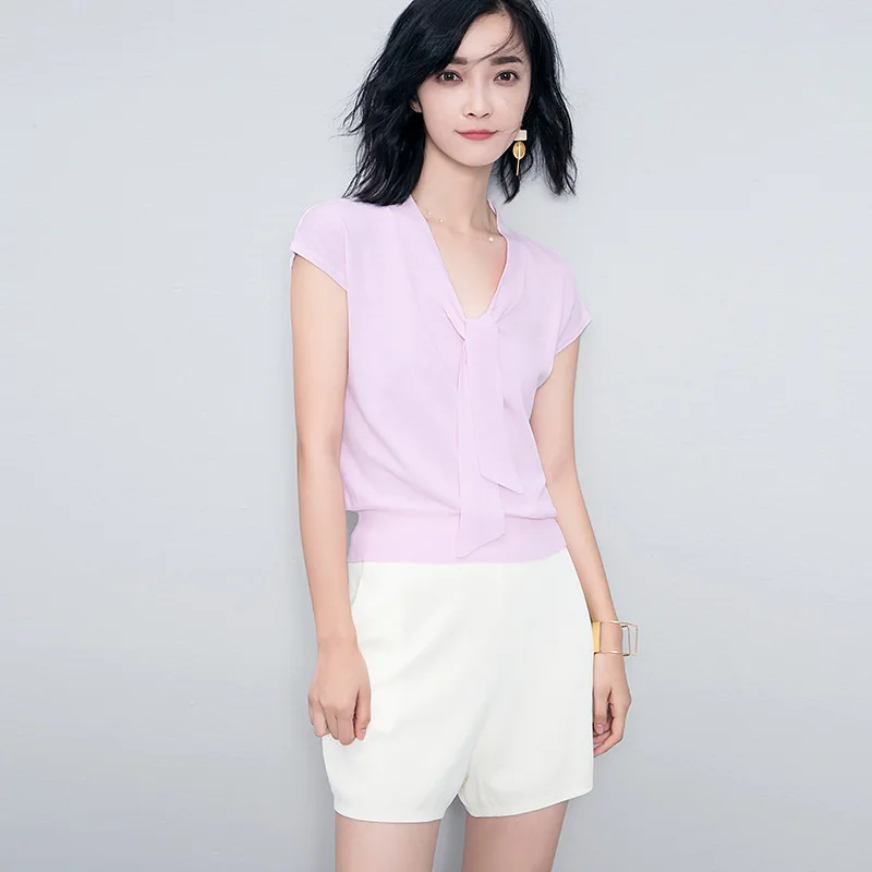 2018 temperament commuter women's autumn and summer new Korean short-sleeved knitted sweater for women F068-1