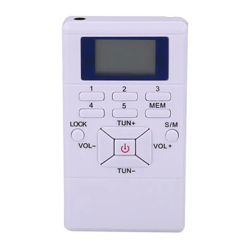 

New Mini FM Radio with Earphone Digital Display Dual Channel Single Band Portable Radio DOM668