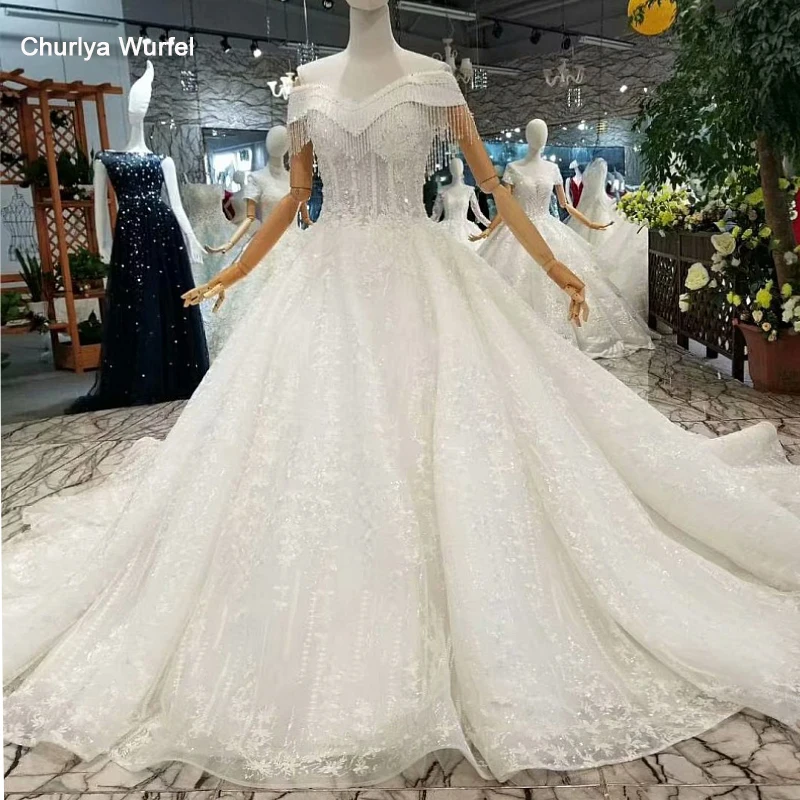 LS77744 100% первоначально сексуальное платье венчания lvory вышитый бисером