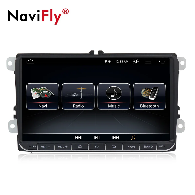 Excellent NaviFly Quad core Android 8.1 system car gps dvd player for Volkswagen SKODA GOLF 5 Golf 6 POLO PASSAT B5 B6 TIGUAN 2