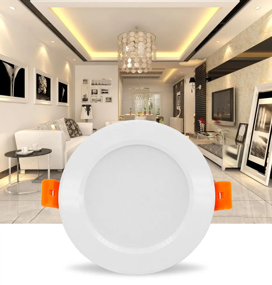 12v led strip [DBF]White Housing LED Recessed Downlight High Bright SMD 5730 3000K/4000K/6000K Ceiling Spot Lamp Home Indoor Lighting AC 220V recessed led strip lighting