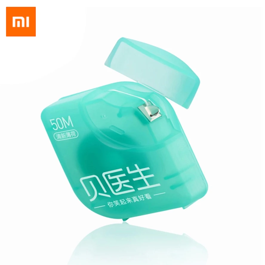 Зубная нить Xiaomi Doctor B зубная со вкусом мяты 50 м палочка для ухода за полостью рта с