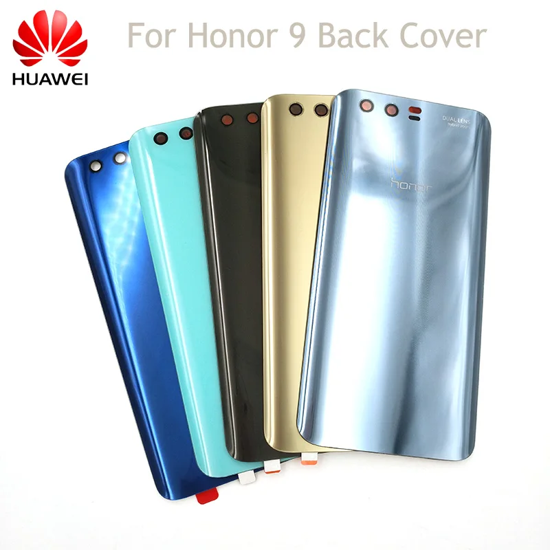 

100% Original Brand Huawei 3D Glass Smooth Back Door Replacement Case For Huawei Honor 9 Battery Cover With Adhesive Sticker