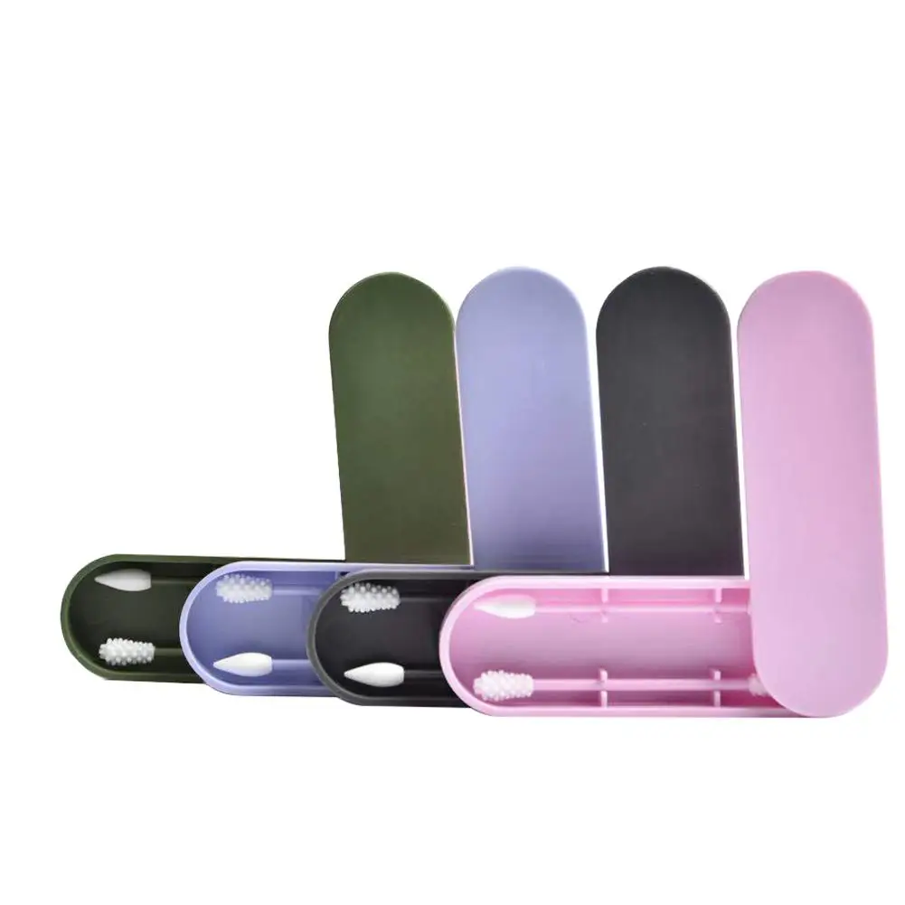 

2Pcs Reusable Cotton Swab Ear Cleaning Cosmetic Silicone Buds Silicone Recycling Using Swabs Double-headed Cotton Ear Stick