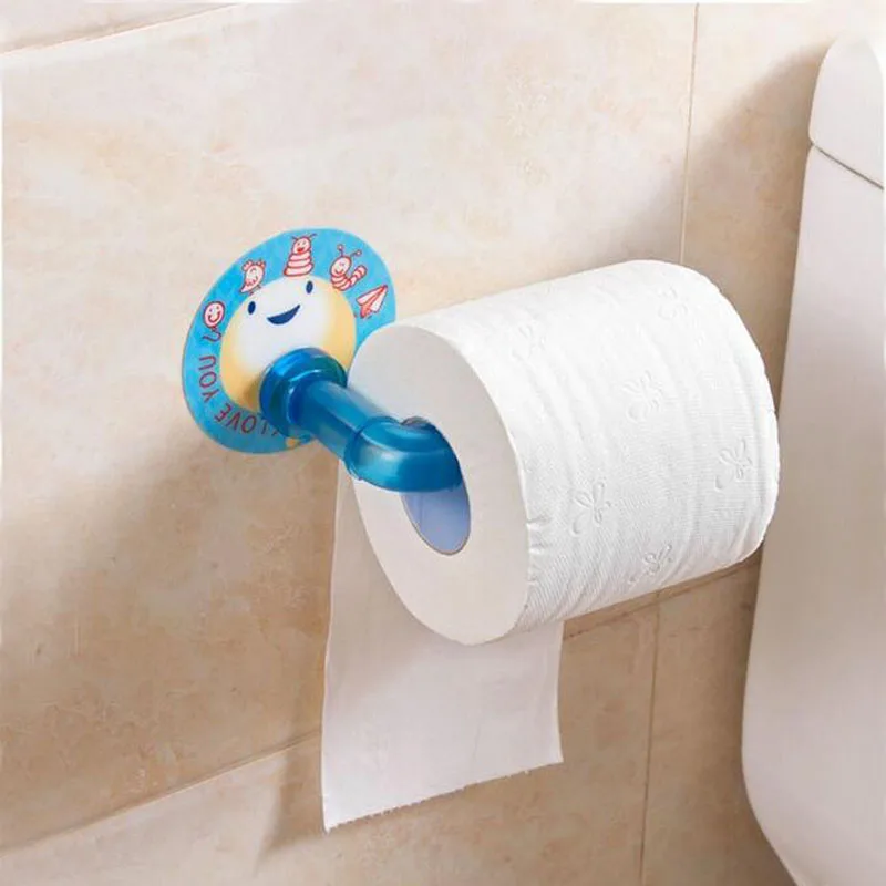 

Toilet Paper Holder Bathroom Free Punching Stick Towel Rack Roll Paper Holder No Trace Products Acessories