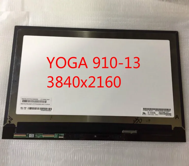 13 9 For Lenovo Yoga 910 13ikb Lcd Screen Touch Digitizer Assembly 4k Uhd 3840x2160 Laptop Lcd Screen Aliexpress