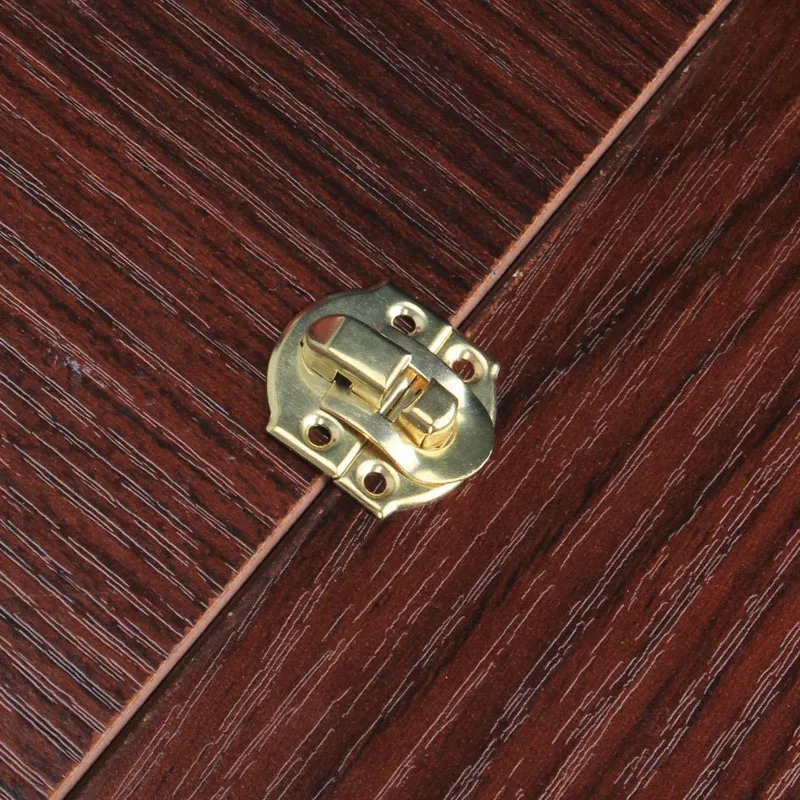 Superior Furniture Improvement Hardware Accessories 10Pcs Antique Box Buckles Shiny Surface Bronze Tone Packaging Hasps Sets