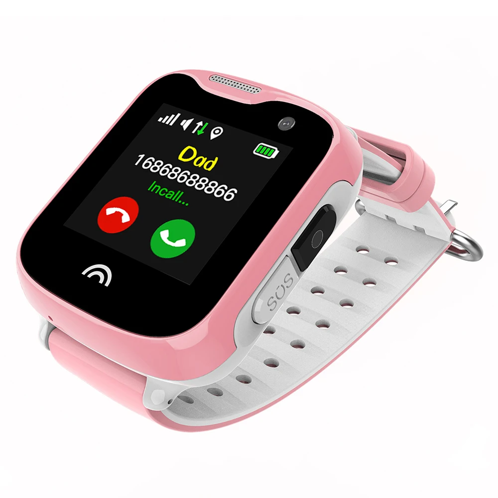 Цена D7 Детские умные часы с font b gps b font отслеживанием GSM SIM детские font b gps b font часы трекер Водонепроницаемый спортивный голосовой мониторинг забор сигнализация SOS.