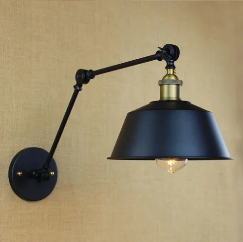 

Nordic Loft Style Edison Wall Sconce Vintage Industrial Wall Lamp Iron Arm Wall Lights For Home Lighting Lamparas De Pared