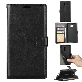 

100pcs/lot free shipping Crazy Horse Wallet Leather stand Case for huawei Mate 10PRO/Mate 10 With Photo Frame Card Slots