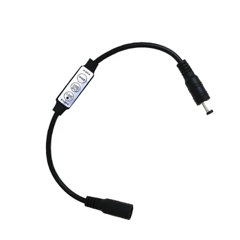 

DC 12V 24V Mini LED Dimmer 3 Key RGB Controller With Dual DC Plug For 5050 3528 5630 5730 SMD Single Color Led Strip Lights JQ