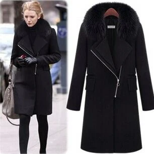 black wool coat ladies