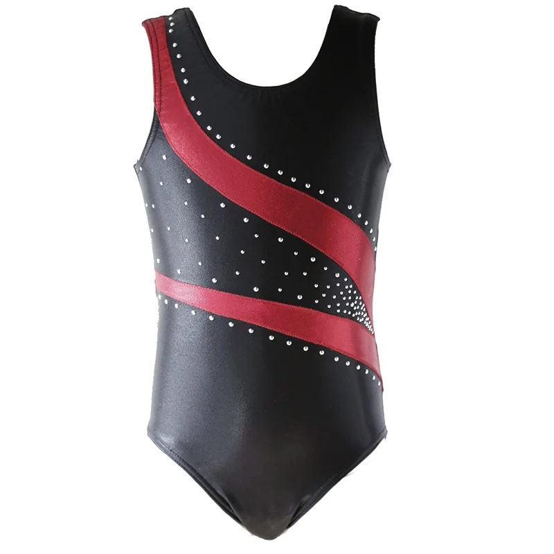 

Highlights Ballet Dance Gymnastics Bodysuit Sleeveless Vest Ballet Dance Wear Striped Training Costume for 4-14Y
