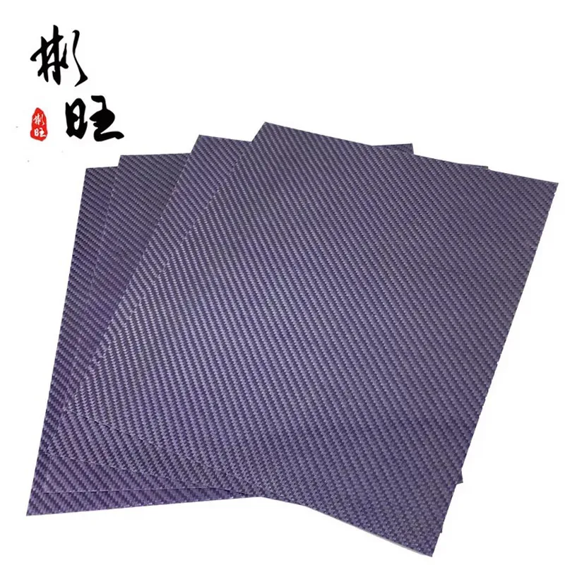 

3k carbon fiber plate high hardness composite material electroplating purple, twill,surface smooth and smooth,