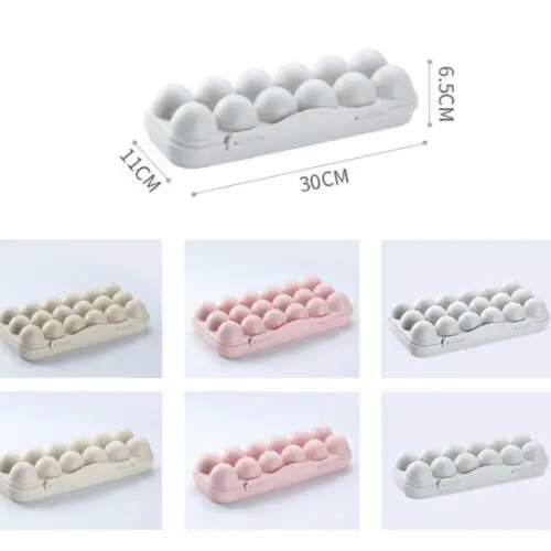 

New Portable Useful 12 Eggs Container Kitchen Plastic Refrigerator Tool Egg Storage Box