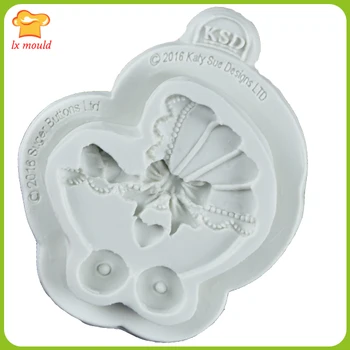 

LXYY Mould Stroller silicone fondant mold silicone cake mold baby car mould