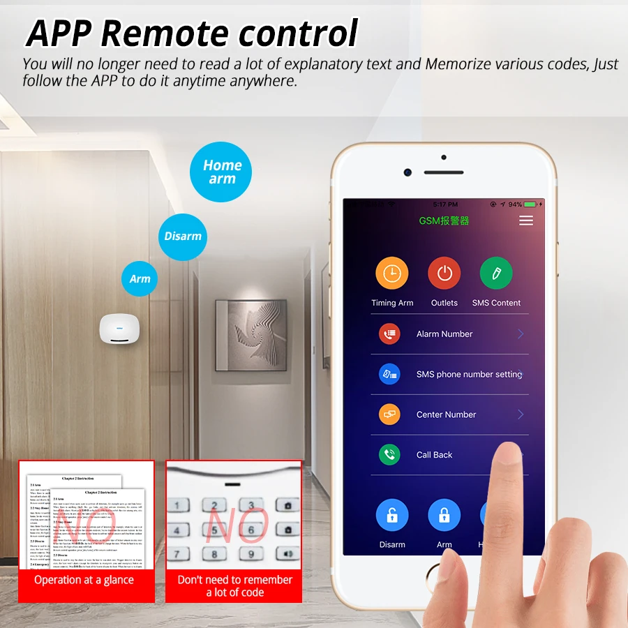 KERUI Wireless Phone APP Remote Control Message Push Home Security Kits Contact ID Protocol Auto Dial W19 GSM Alarm System KERUI Wireless Phone APP Remote Control Message Push Home Security Kits Contact ID Protocol Auto Dial W19 GSM Alarm System