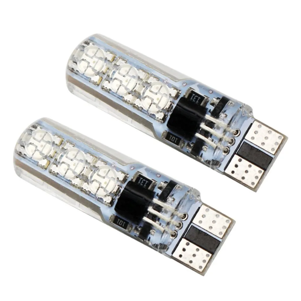

General 2Pcs/Set T10 RGB 5050 6SMD Car Reading Wedge Light Lamp Multi Color RGB LED Bulb with Remote Controller Flash/Strobe