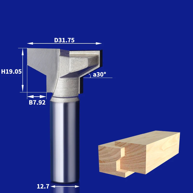1 шт- 12,7 мм ЧПУ твердосплавный деревообрабатывающий фрезерный станок, фрезерный станок по дереву, ящик врезной концевой фрезы, инструмент по дереву - Длина режущей кромки: 12.7mm x 31.75mm