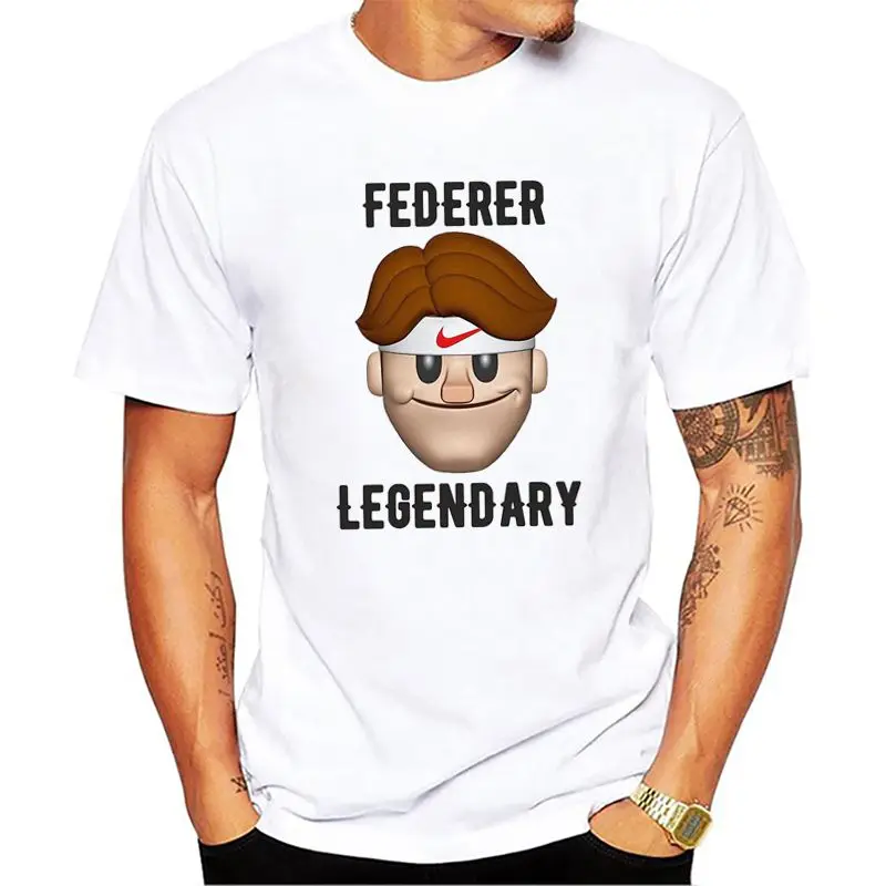 

SPORT ROGER FEDERER EMOJI 2018 Summer Funny Fashion Men's T Shirt Short Sleeve 100% Cotton Cool Designer For Boys Tops