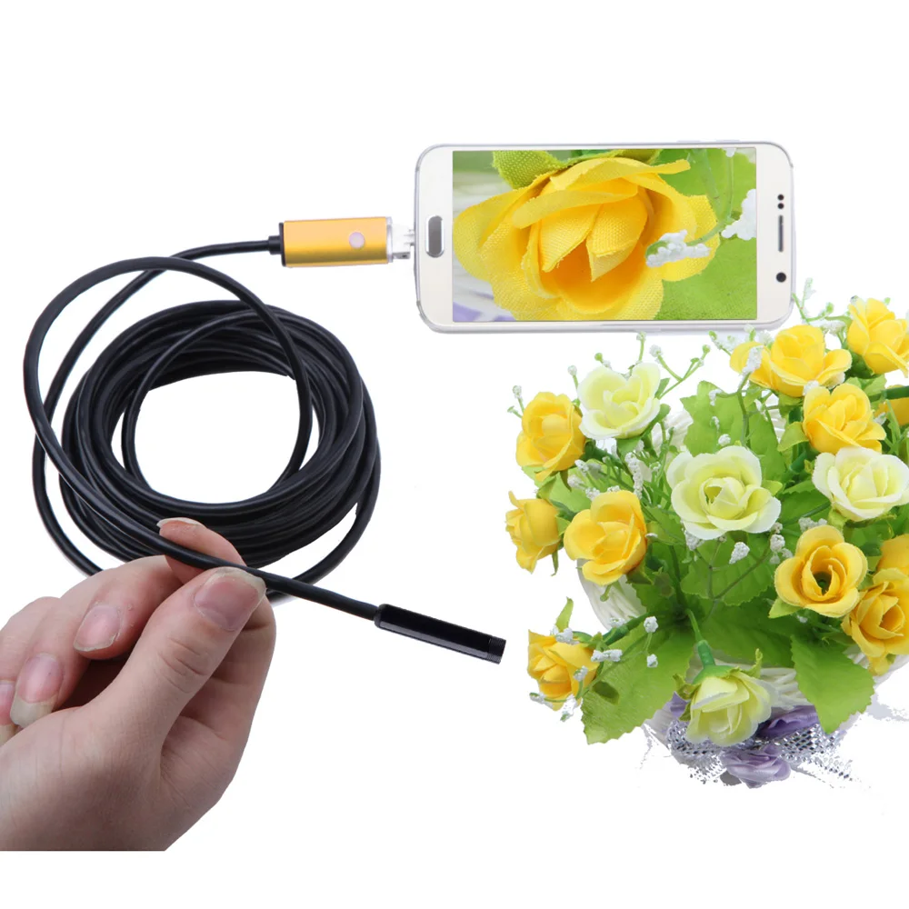 

KKMOON 5.5mm 5m 2 in 1 microscope Mini Magnifier USB Endoscope Borescope Inspection Camera for Android Phones PC