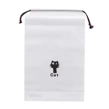 1 pc Shopping Bag Cute Cat Transparent Bag Travel Makeup Bag Women Drawstring Organizer Storage Pouch Dropshipping