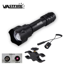 850нм ик охотничий фонарик, масштабируемый тактический светодиодный фонарик, инфракрасное излучение, ночное видение, невидимый фонарь с креплением