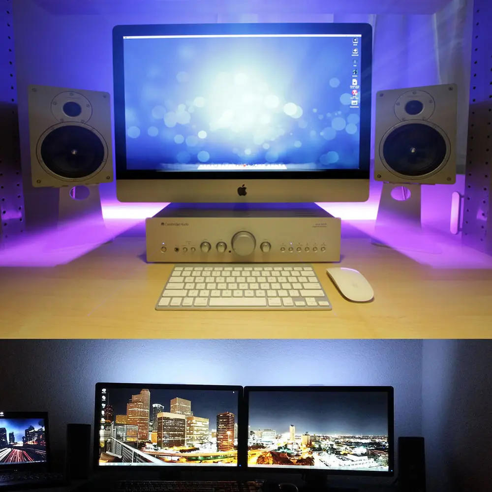 USB RGB Светодиодная лента 5050 SMD водонепроницаемая гибкая светодиодная подсветка