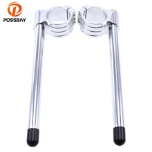 POSSBAY хром 50 мм Универсальный Гоночный Регулируемый мотоцикл клип на руль вилка трубка для Honda Kawasaki Yamaha ручка мотоцикла