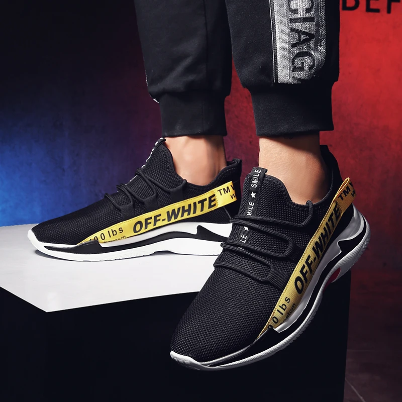 Men Big Size White Sport Running Shoes Light Walking Breathable Anti-skid Jogging Sneakers For Men Outdoor Gym Trainer Shoes New