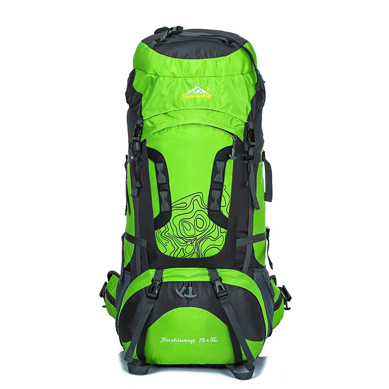 

75+5L Large Outdoor Backpack Waterproof Unisex Nylon Travel Bags Camping Hiking Climbing Backpacks Waterproof Rucksack Sport bag