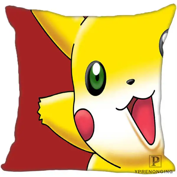 Заказная декоративная наволочка Pokemon Pikachu квадратная Наволочка на молнии 35X35,40x40,45x45 см(с одной стороны) 180527-21-13 - Цвет: Square Pillowcases