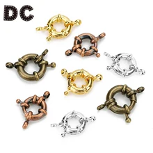 DC 10PCS/lot Rhodium Plated Small Copper Round Claw Spring Clasps 13mm for DIY Jewelry Necklace Bracelet Connector Findings F354 DC 10PCS/lot Rhodium Plated Small Copper Round Claw Spring Clasps 13mm for DIY Jewelry Necklace Bracelet Connector Findings F354
