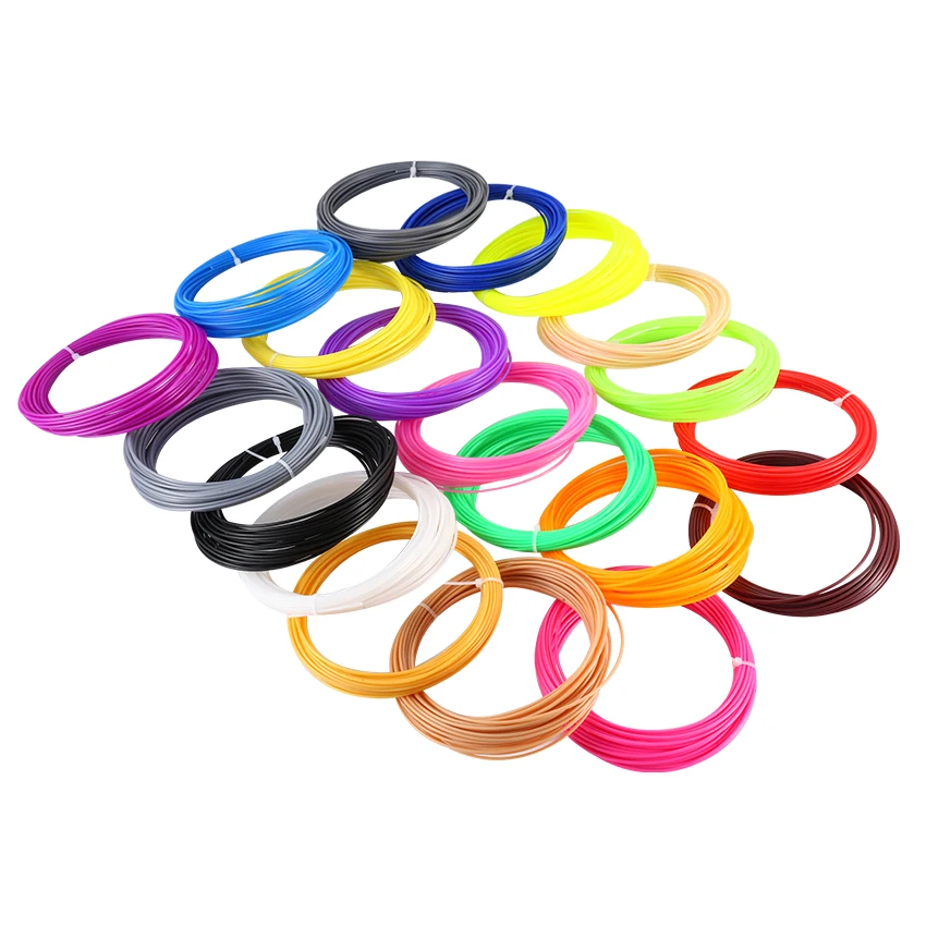 20 اللون أو 10 اللون/مجموعة 3D القلم خيوط ABS/PLA 1.75 مللي متر البلاستيك المطاط الطباعة المواد ل 3D طابعة خيوط