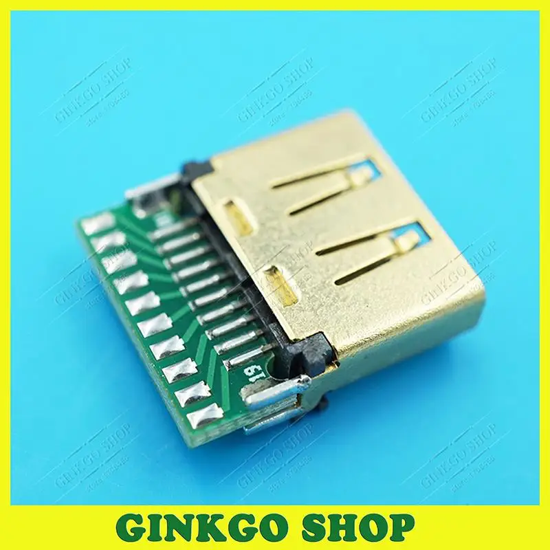 10 шт./лот HDMI разъем 19pin типа A с печатной платой HD Data интерфейс USB Бесплатная