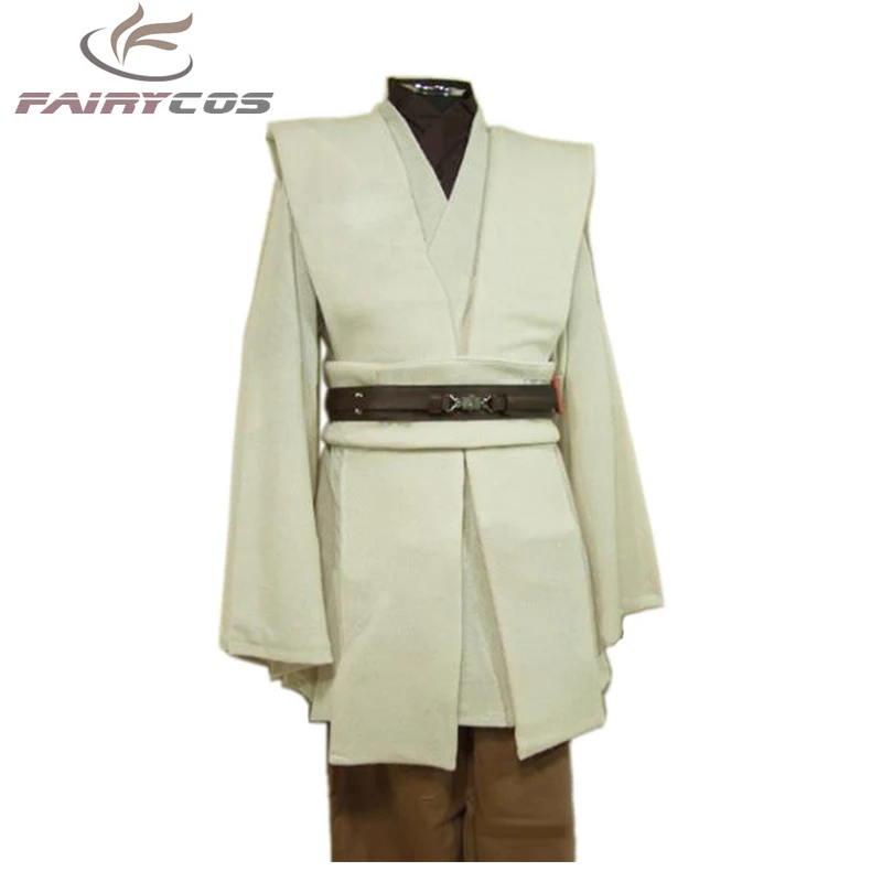

Star Wars Cosplay Obi Wan Kenobi Jedi Costume TUNIC Adult Men Jedi Tunic Cloak Cosplay Halloween Carnival Cosplay Costumes