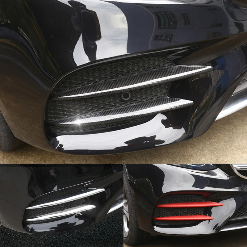 Стайлинга автомобилей Передняя крышка задних противотуманных фар решётки Противотуманные фары отделка полоски для Mercedes Benz E Class W213 E43 AMG