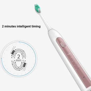 

Women Men Toothbrush Rechargeable Electric Toothbrush with 2 Minutes Timer HY99 AP08