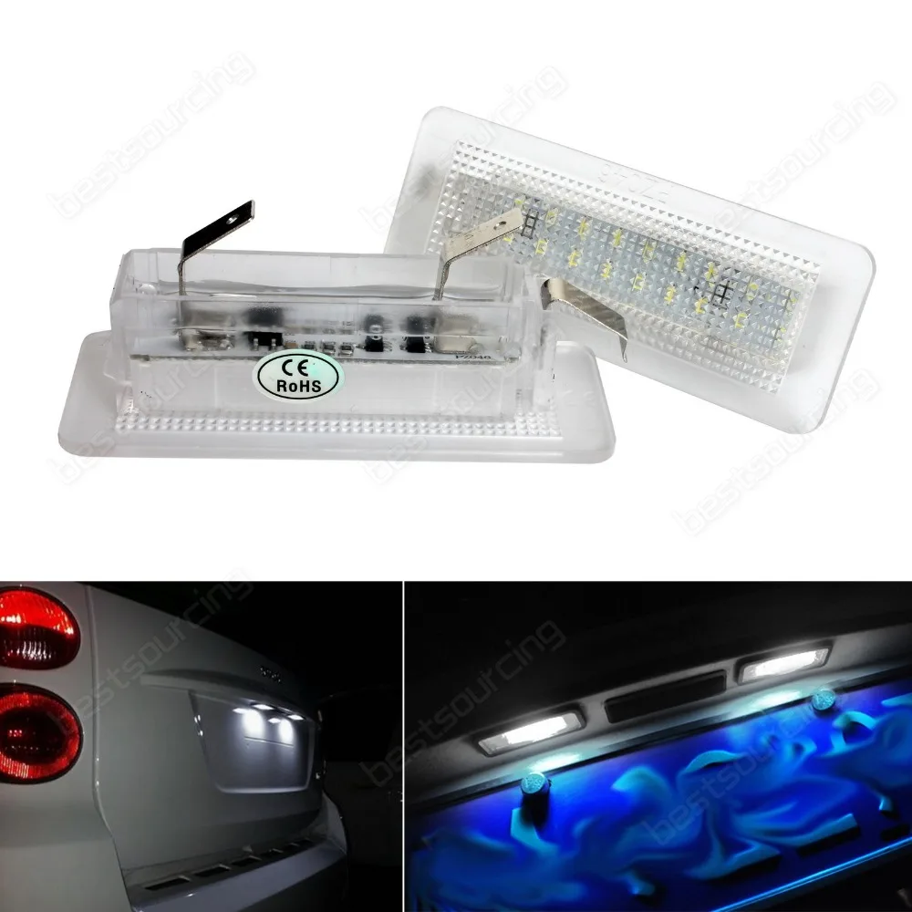 

2x LED Licence Number Plate Light Canbus No Error White 07-15 smart Fortwo W451(CA238)