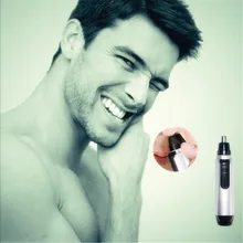 Электрический микро-прецизионный триммер для бровей и носа, триммер для удаления волос на ушках, очиститель бритвы, средство для удаления личной чистки, 2 шт