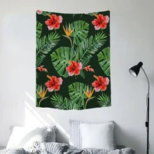 

creative fashion tropical The green leaves Wall Tapestry Hippie Retro Home Decor Yoga Beach Towel