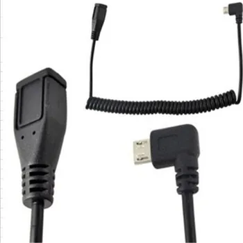 

100PCS/ Left bend 90 ° spring line USB2.0 data charging adapter cable HTC Samsung mobile phone Micro 5P 1.5m