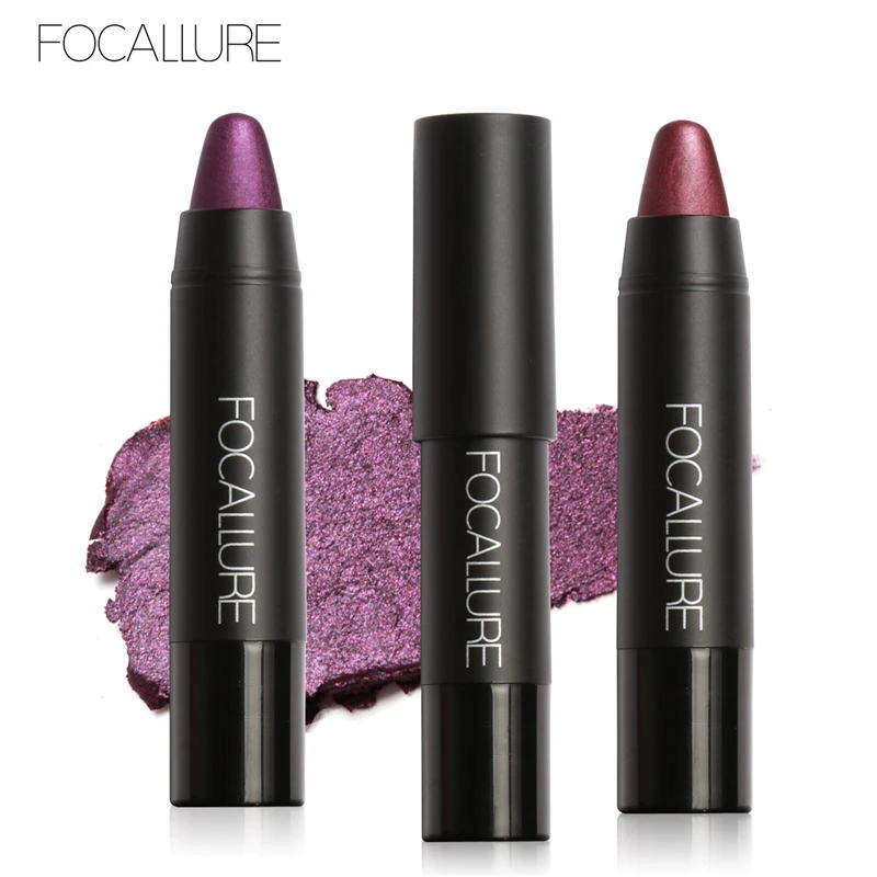 

FOCALLURE Fashion Make up Lips Moisturizer Long Lasting Metallic Lipstick Matte Lip Tint Pigment Nude Metals Lipsticks