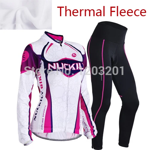 NUCKILY Women's Winter Long Sleeve Bicycle Wear Cl...