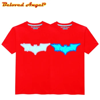 

3D Pattern Luminous Children Cotton Short Sleeves T-shirt for Kids Boys Girls Luminous Tees Tops Glow In Dark 3-15 Years